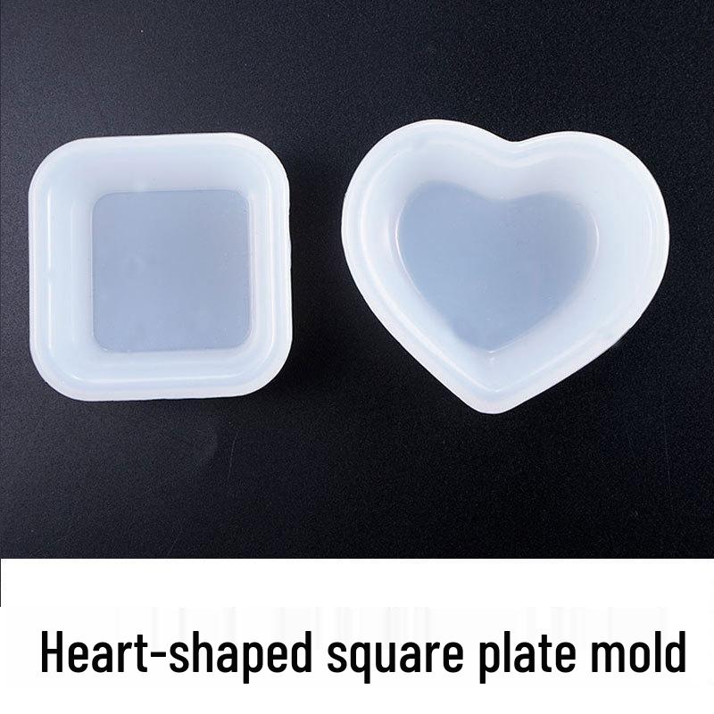 Heart & Square Silicone Epoxy Mold for DIY Ornaments