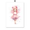Pink Fairy Unicorn Arrow Flower Name Custom Nursery Wall Art Canvas Painting Posters And Prints Picture For Girl Kids Room Decor