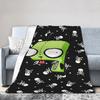 Invader Zim Taco Gir Y2K Cartoon Knitted Blanket  Fleece Throw Blankets Bed Sofa Decoration Soft Warm Bedspread