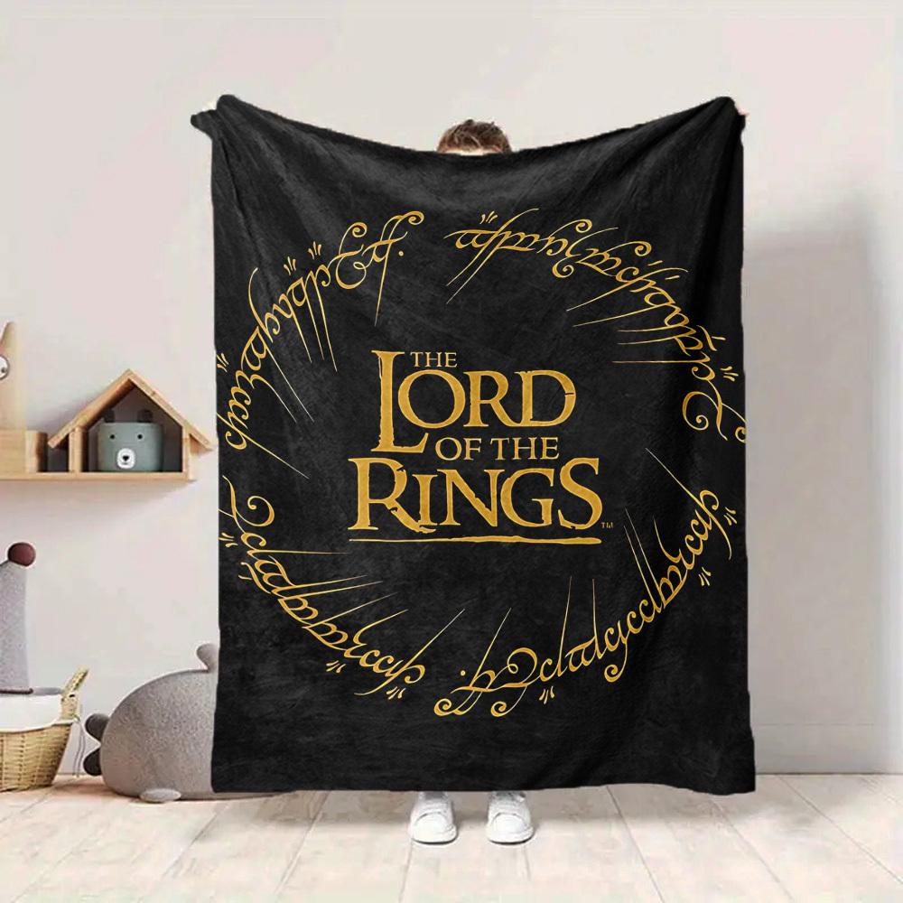 1pc The Lord of the Rings Flannel Throw Blanket Lightweight Soft Warm All Season Blanket for Sofa, Bed, Travel,L1028050
