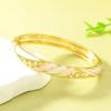 Enamel Vintage Cloisonne Bangle Lines Shape Women's Hand Bracelet Chinese Crystal Bangle  Ladies