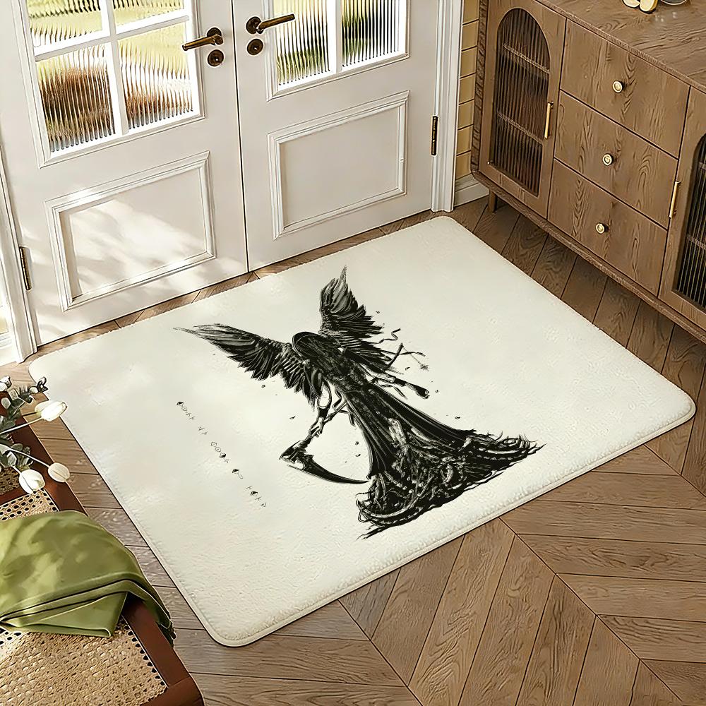 Rock Music Floor Mat Soft Thickened Absorbent Non-Slip Bedroom Living Room Door Mat Home Decor Flannel Rugs