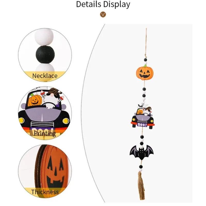 1 Pcs Halloween Christmas Pendant Home Party Supplies Ghost Decoration Bead String Witch Pumpkin Bat For Wall Festival Gift