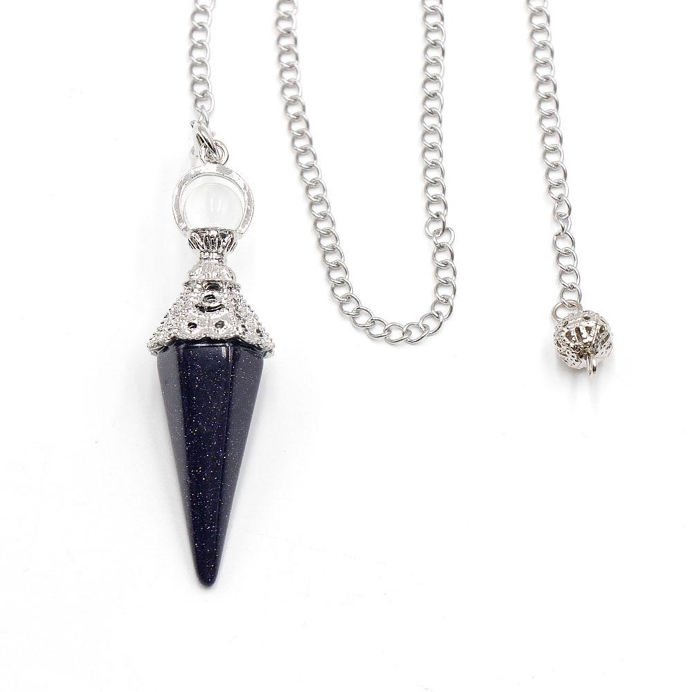 European & American Style Natural Crystal Hexagonal Pendant: Dual-Purpose Retro Jewelry