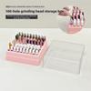 100 Holes Nail Art Drill Storage Box Dustproof Grinding Polish Head Holder  Nail Art Supplies