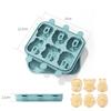 6-Hole Ice Cream Mold Multicolor Silicone Popsicle Molds Fruit Animal Sea Animal Homemade Dessert Ice Pop Cube Maker