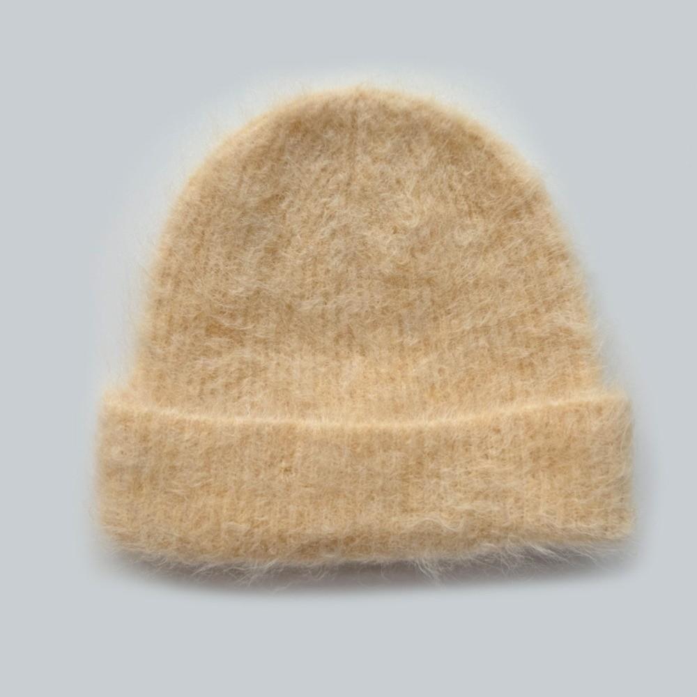 Cold-proof Fluffy Knitted Hat Thicken Keep Warm Caps Fashion Plush Bonnet Women Accessories