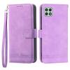 DIERFENG DF-03 Stand Phone Case for Samsung Galaxy A22 5G (EU Version),Lines Imprinted PU Leather Wallet Cover