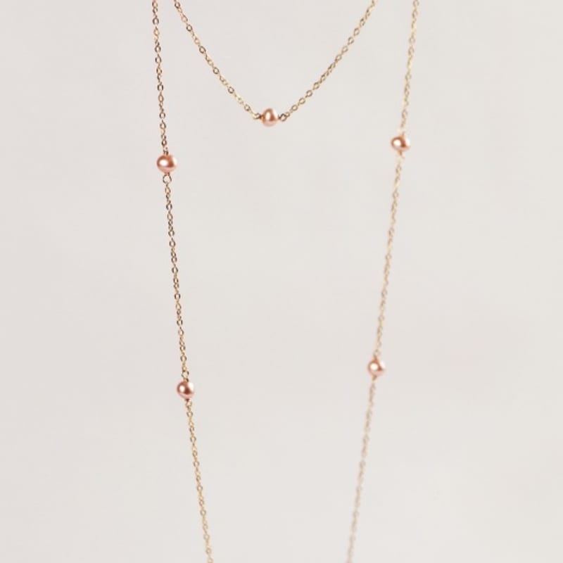 Less is more Y PEARL 14K GOLDFILLED NECKLACE