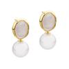 Vintage Baroque Pearl Drop Earrings, French Style Unique Design Luxury Jewelry