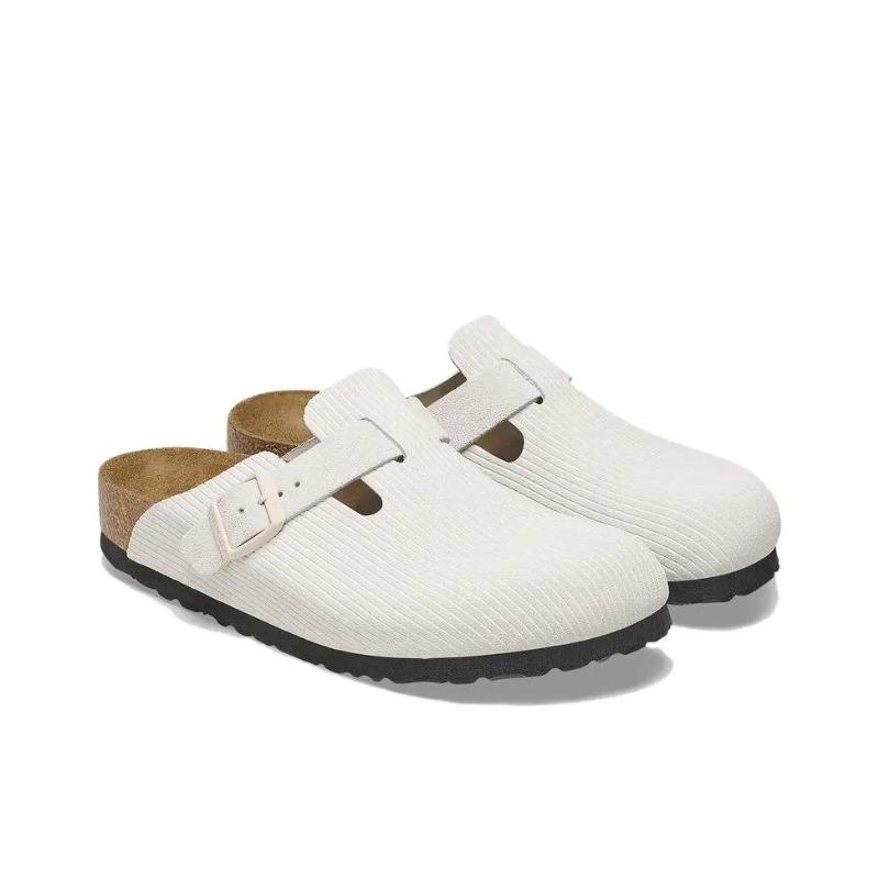 Birkenstock Women Trendy Fashion Anti Slip Closed Toe Clogs White Narrow Fit 1025270 36