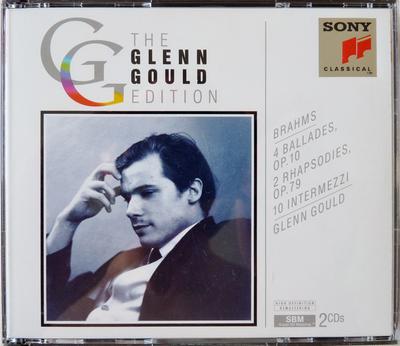 CD JOHANNES BRAHMS / GLENN GOULD - 4 Baladas, Op. 10 - 2 Rapsodias,  SM2K52651 Sony Classical 1993 Europa Clásica Usado