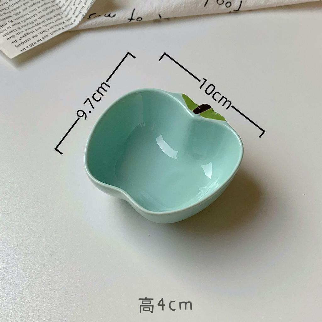 Cute Fruit Plate Household Underglaze Small Condiment Dish Ceramic Soy Sauce Vinegar Hot Pot Barbecue Dipping Snack Plate
