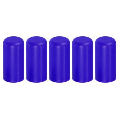 X AUTOHAUX 5 Stück 8mm 0,31" Silikonschlauchkappe Ansaug-Vakuumschlauch Schlauchende Stopfen Auto Blau