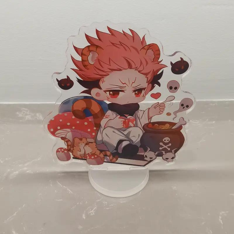 Anime Jujutsu Kaisen Itadori Yuji Gojo Satoru mini Stand Acrylic Small eyes kawaii Model Desk Decor Collection Gifts Statue Toy