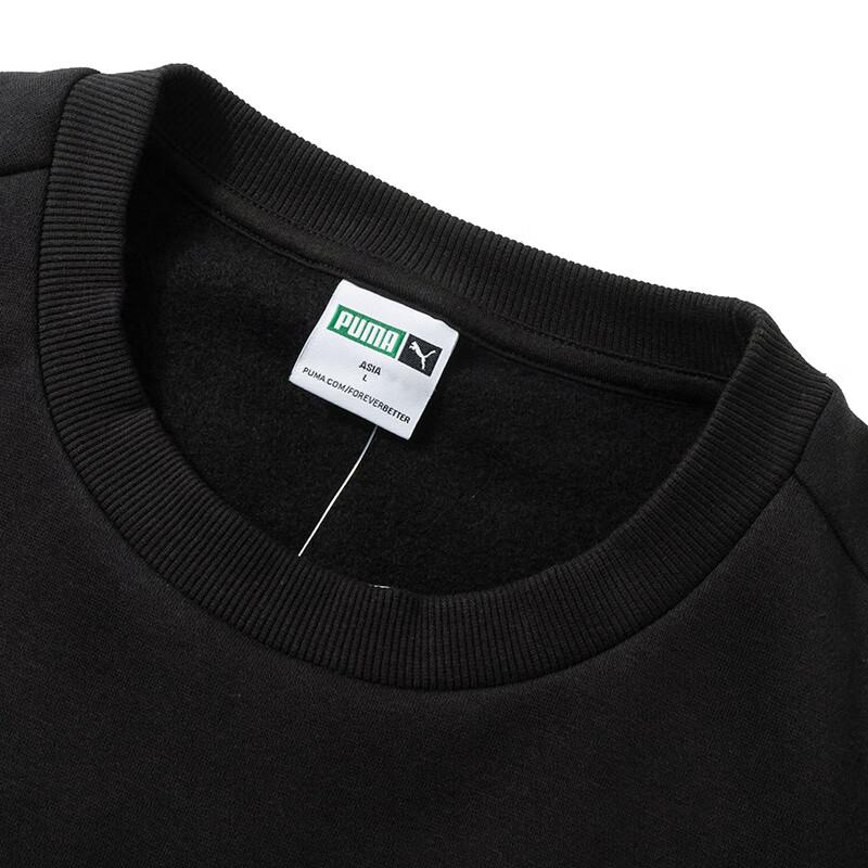 Puma Round Neck Casual Sports Long Sleeve Sweatshirt Men Sweatshirt Black 629736-01