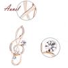 Music Note Scarf Brooch Rose Gold Treble Clef Pin Jewelry Women's