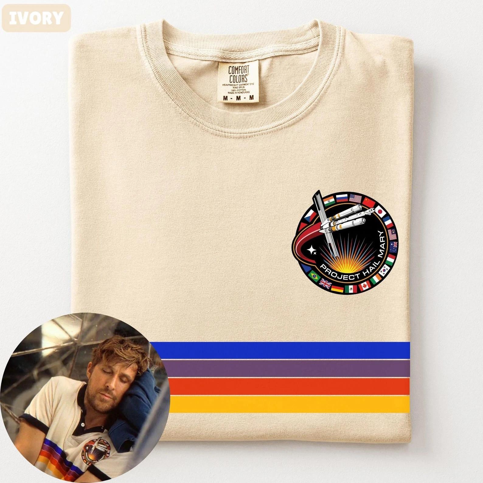 Vintage Ryan Gosling Rainbow Shirt, Project Hail Mary Graphic Tee, Retro Dr Grac 3XL
