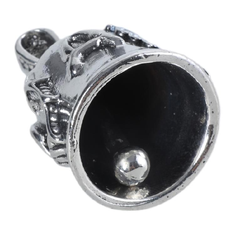 Stainless Steel Motorbike Bells Bicycles Positive Energy Charm Good Fortunes Keychain for Peaceful Journey Road Blessing