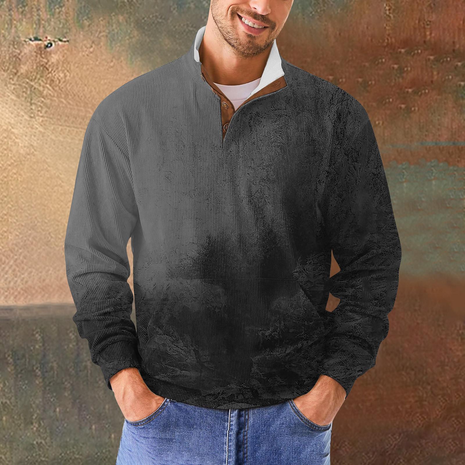 

Мужская повседневная толстовка в стиле ретро с градиентным принтом XXXL чёрный