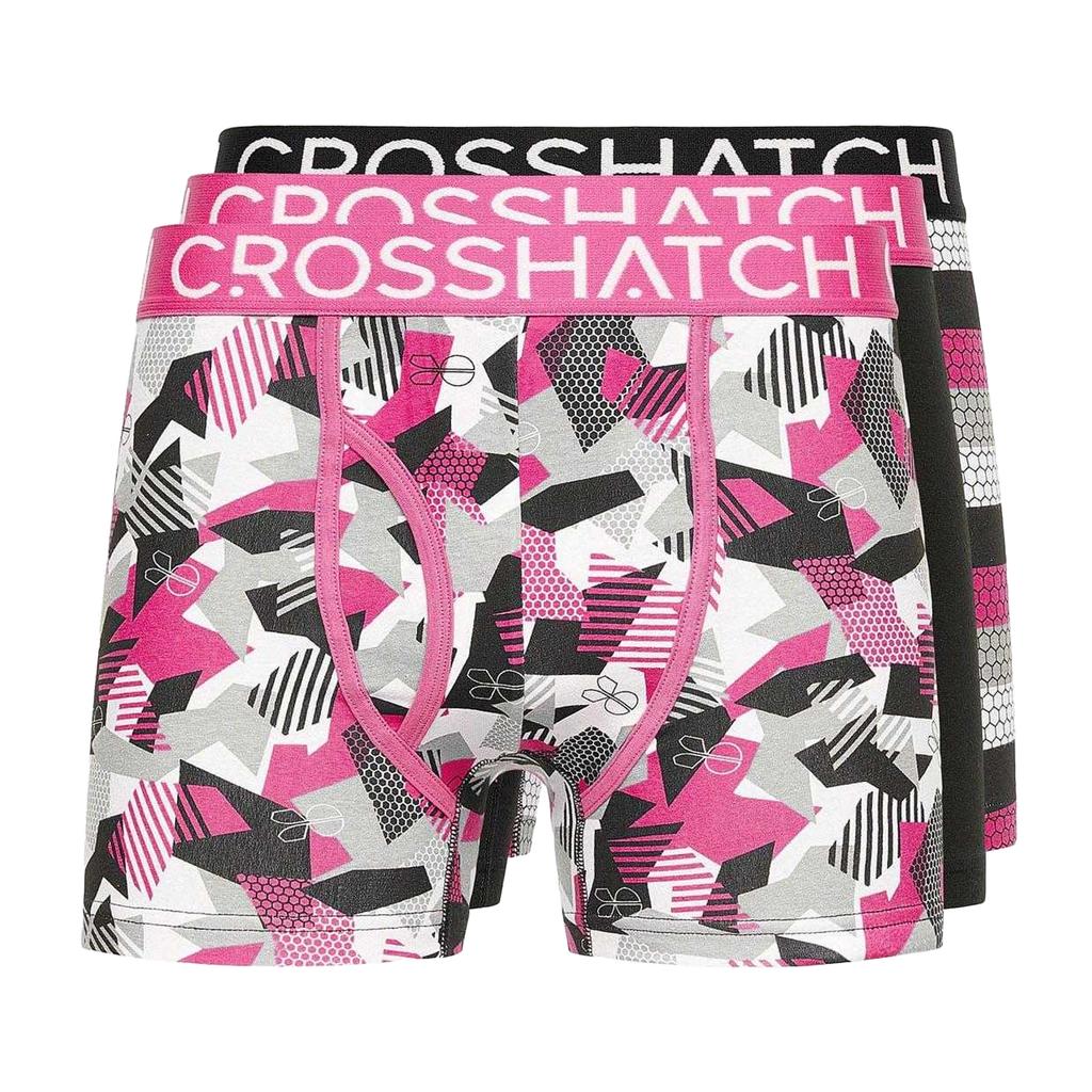 Crosshatch Mens Crystaline Boxer Shorts (Pack of 3)