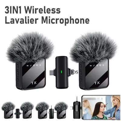 Mini Wireless Microphone for IPhone Android Cameras Wireless Microphone for Interviews Vlog Noise Cancelling Lavalier Microphone