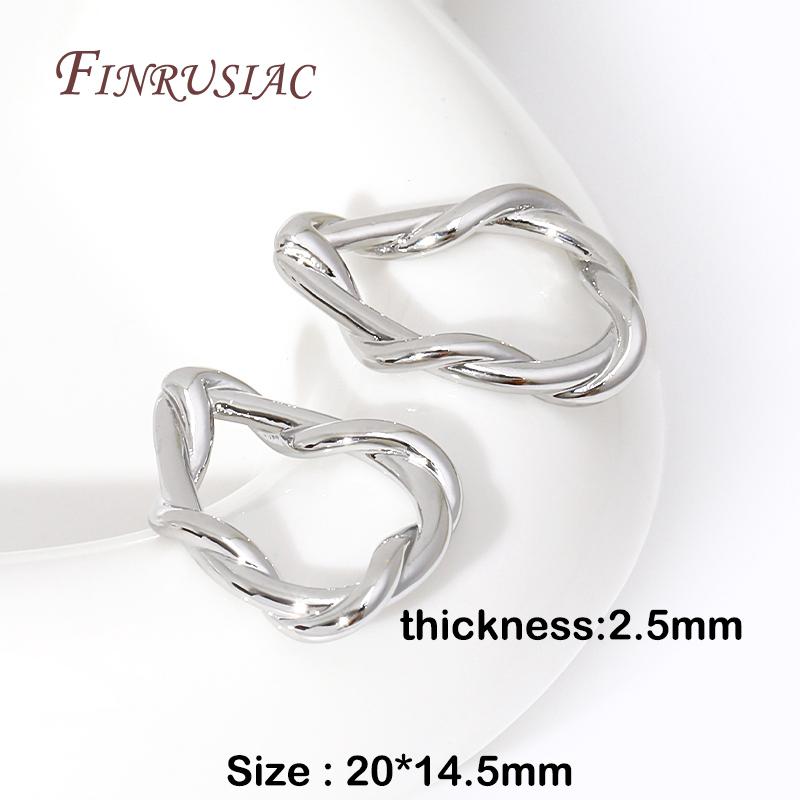

Simple Irregular Twist Closed Ring Connectors Charms 18K Gold Color DIY Earrings Bracelets Connecting Accessories Supplies 2 Pieces