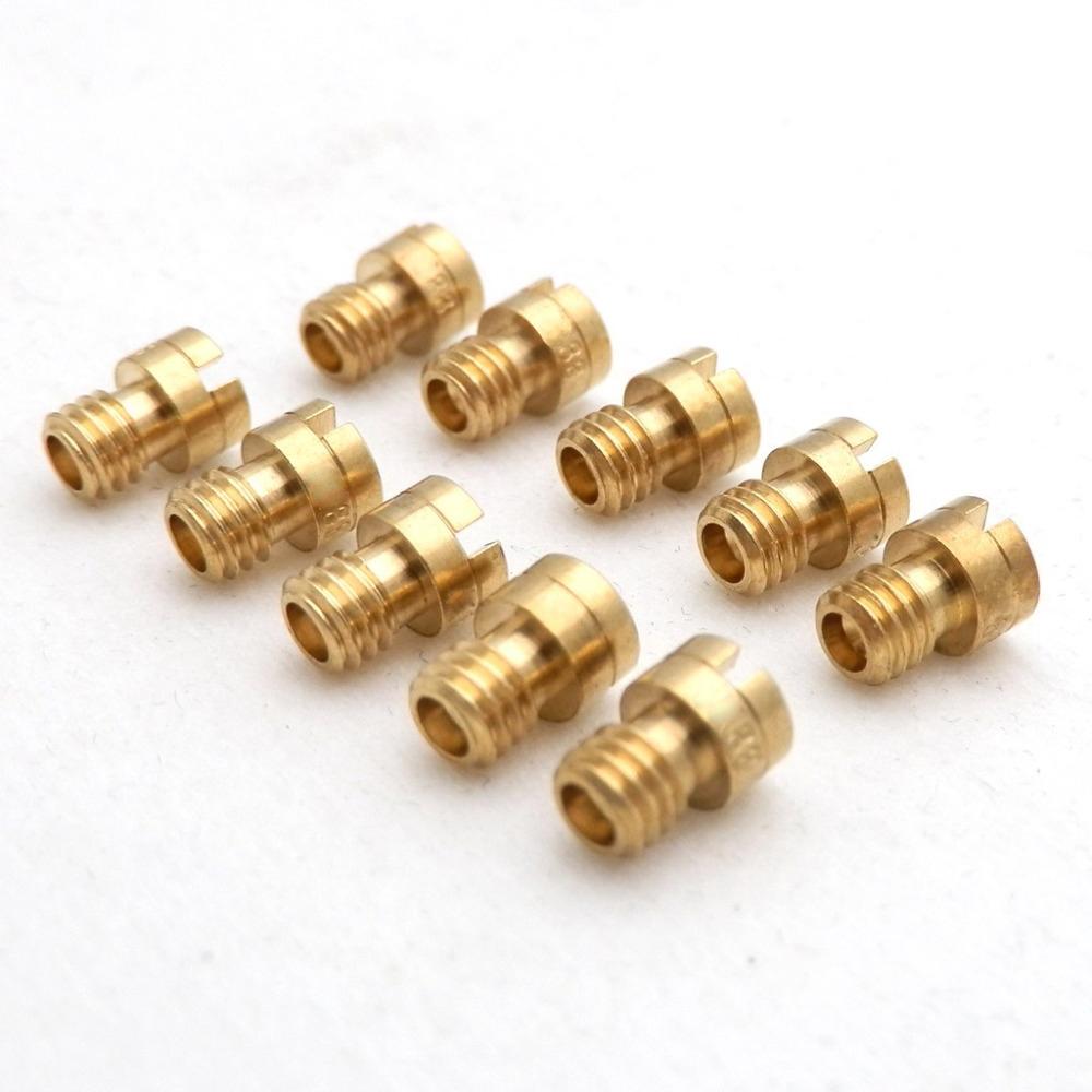 Packung mit 10 Stück 4mm 5mm Hauptdüse M4 M5 für GY6 50cc 139QMB PZ19 Keihin OKO KOSO PWK Mikuni Keihin Vergaser