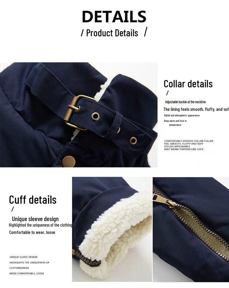 Women's Plus Size Long Velvet Padded Parka - Thick, Warm, Plush Winter Windbreaker