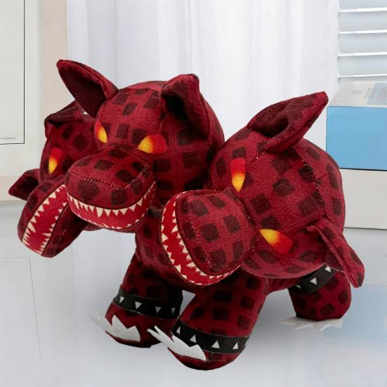 Three-Headed Plush Toy Soft Cuddly Brainrot Creature Stuffed Animal Machine Washable Quirky Cute Gift for Kids Adults