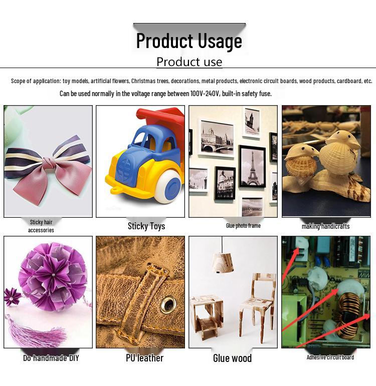 40W Yellow Flower Industrial Glue Gun for Crafts & Home Use - Fast-Melting, Child-Safe Hot Melt Glue Gun