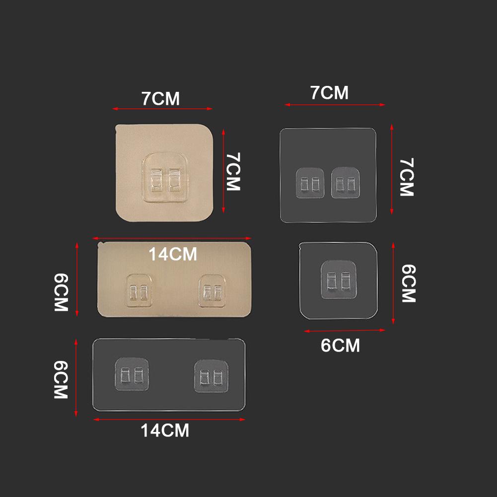 Wand Mehrzweckhaken Transparent Selbstklebender Haken Stanzfrei Küche Badezimmer Aufbewahrungsregal Halter Spurloser Aufkleber Haken