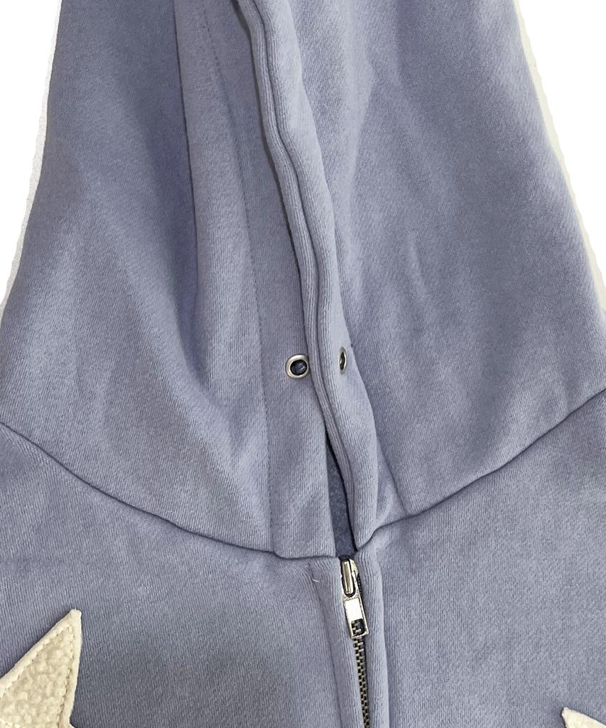 Sudadera con capucha y cremallera para Sk8Er Rock Star Napping ((Azul Crepúsculo))
