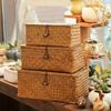 Handmade Straw Woven Storage Basket for Home or Restaurant Decor