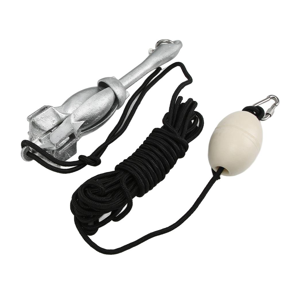 4 Tine 3.5lb Folding Anchor with 25ft Rope Kit Portable for Marine Sailboats Kayak Canoe Watercraft