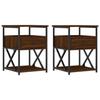 VidaXL Bedside Tables 2pcs Brown Oak 40x42x55cm Engineered Wood 826082