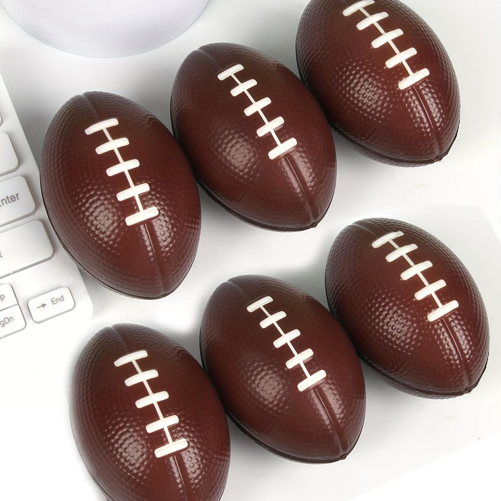Elastischer Dekompressions-Griffball Entlüftungs-Quetschball American Football Zubehör Kaffee Rugbyball Spielzeug zur Stressbewältigung