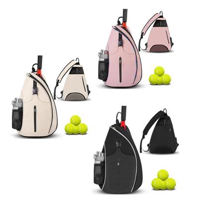 Zipper Closure Tennis Racket Carrying Bag Reversible Pickleball Paddle Bag  For Men Women Sports