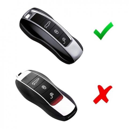 Carbon Pattern Plastic Shell For Porsche Panamera Taycan Cayenne Gen2 Smart Key
