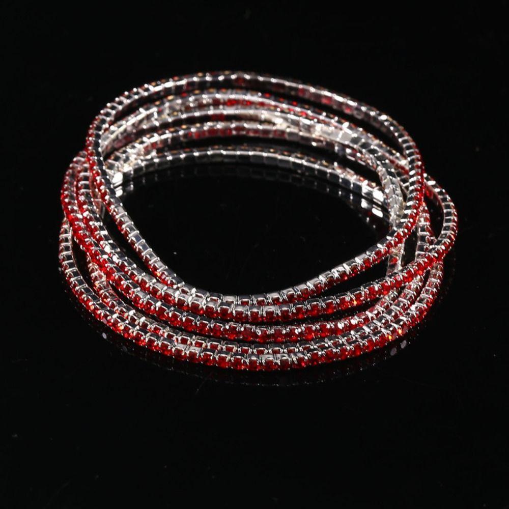 5Pcs/Lot 2mm Crystal Bracelets Elastic Bangle Bracelet Gift Crystal Rhinestones Bracelets  Summer