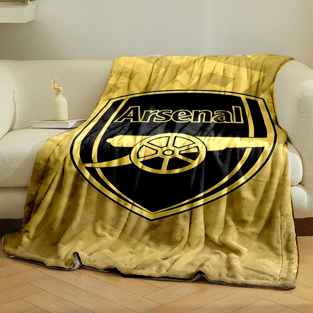Arsenal Logo Designed Flannel blanket for bedroom, living room, sofa, and nap