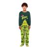 Pijama Familiar Navideño Estampado GRINCH Europeo y Americano - Conjunto de Hogar Festivo de Manga Larga