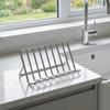 Non-slip Stainless Steel Soap Rack Space Saving Rustproof Soap Holder with Drain Tray Ventilated Soap Storage Box Kitchen