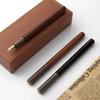 1pc Luxury Retro Wood Bronze Fountain Pen Office Business Writing Art Calligraphy Ink Pens 0.5mm School Student Stationery Gifts