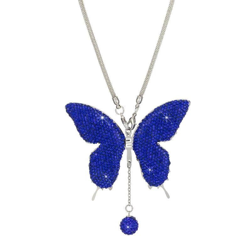 Diamond Butterfly Car Pendants Luck Hanging Ornaments Car Interior Glass Decorations Car Styling Home Decors