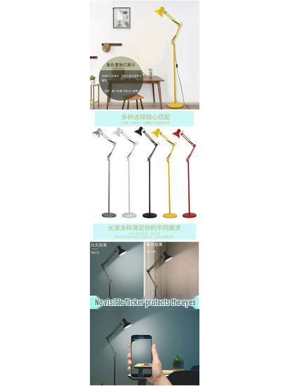 Nordic Remote-Control Long Arm Floor Lamp with Eye Protection