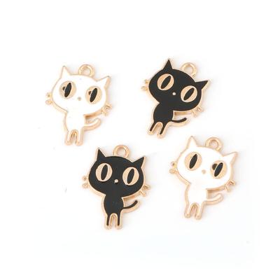 10Pcs 14*19mm Lovely Cat Copper Pendants For Jewelry Component Making DIY Earring Neckmace Bracelet