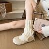 Fuzzy shoes Fan Jia wears thick warm new white cotton shoes female winter queen retro outsole