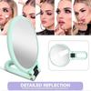 Magnifying Mirror Folding Handheld Mirror Double Sided Pedestal Mirror Travel Makeup Mirror - 15x/white