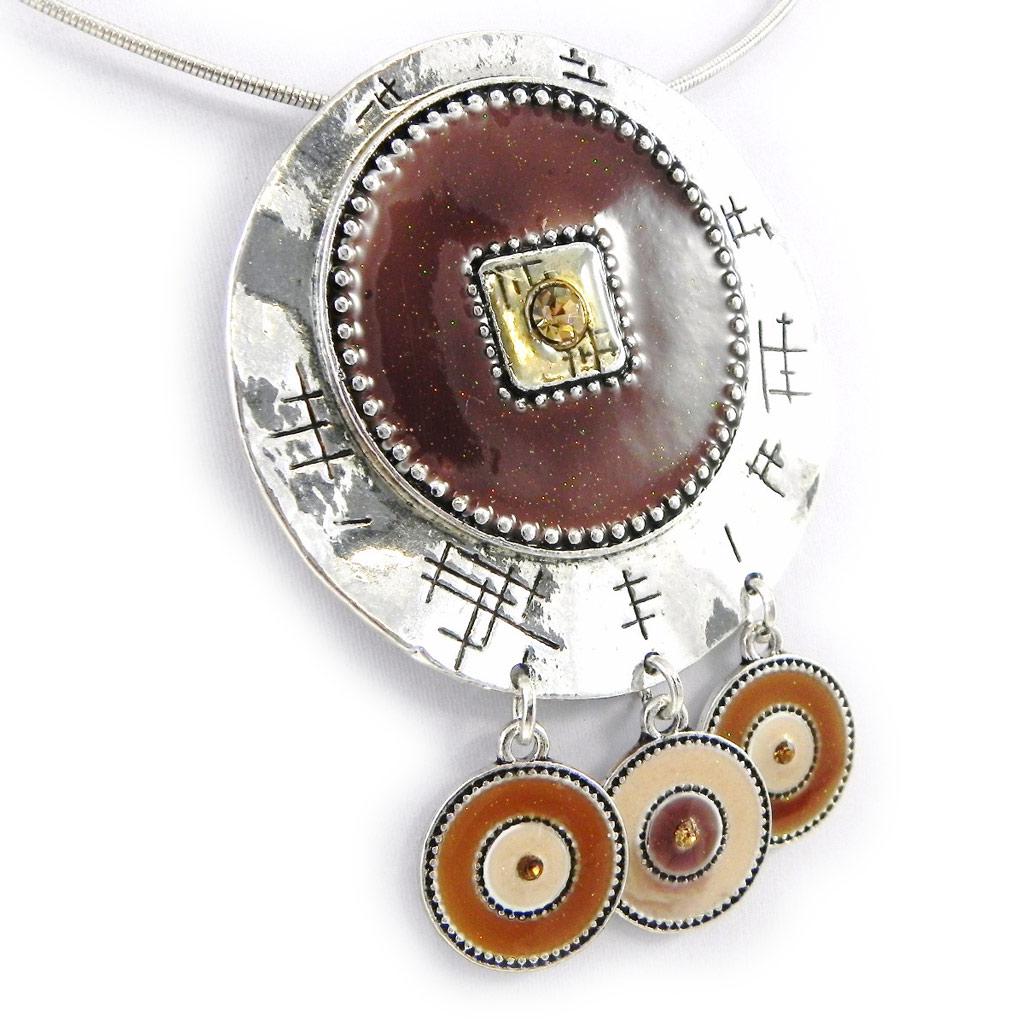 NOA [H2391] - Brown 'Milwaukee' Designer Necklace